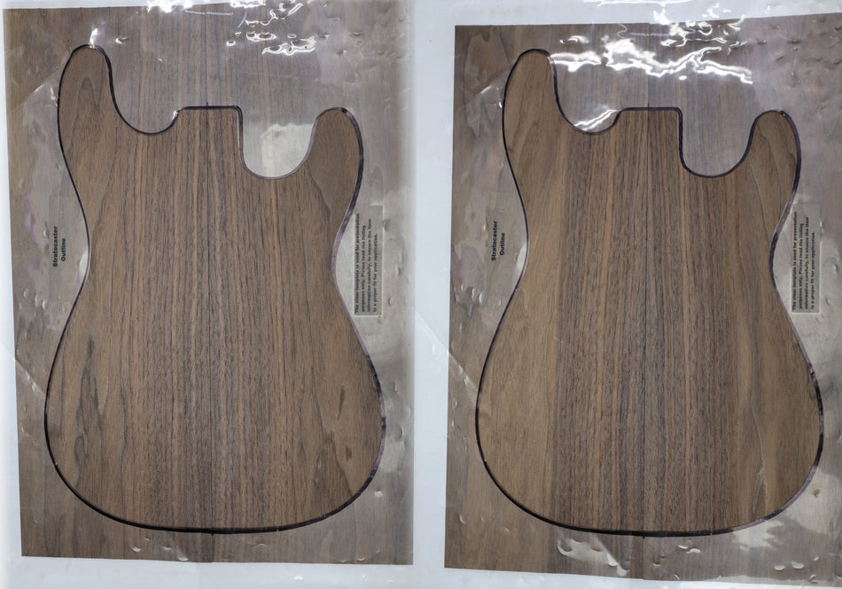 2 matched Walnut (Black) Guitar sets, 0.25" thick - Stock# 6-2414