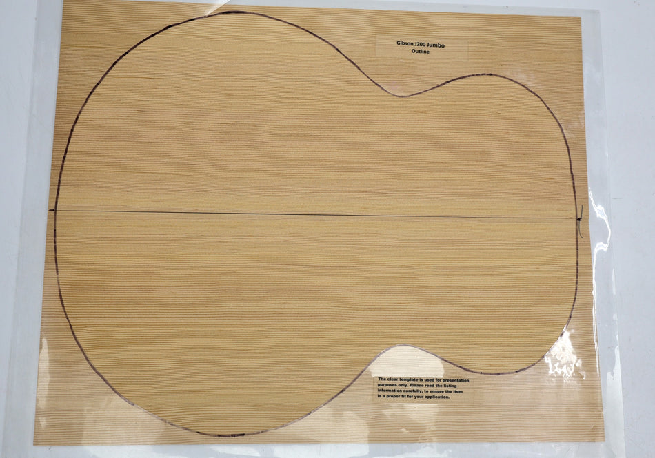 Douglas-Fir Jumbo Guitar Set, 0.18" thick (+Professional) - Stock# 6-2420