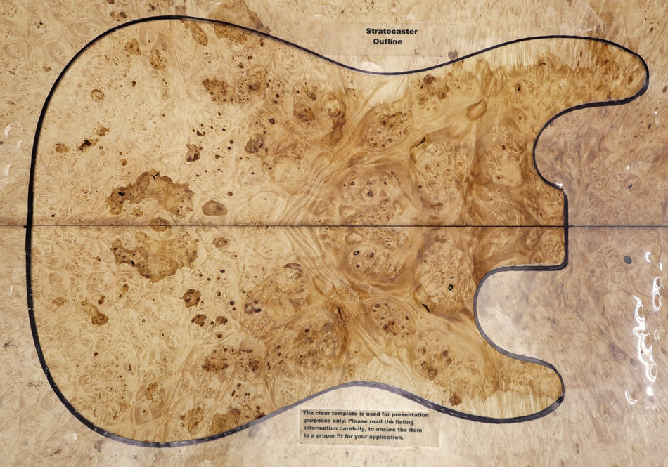 Maple Burl Guitar set, 0.29" thick (+HIGH FIGURE +4★) - Stock# 6-2425