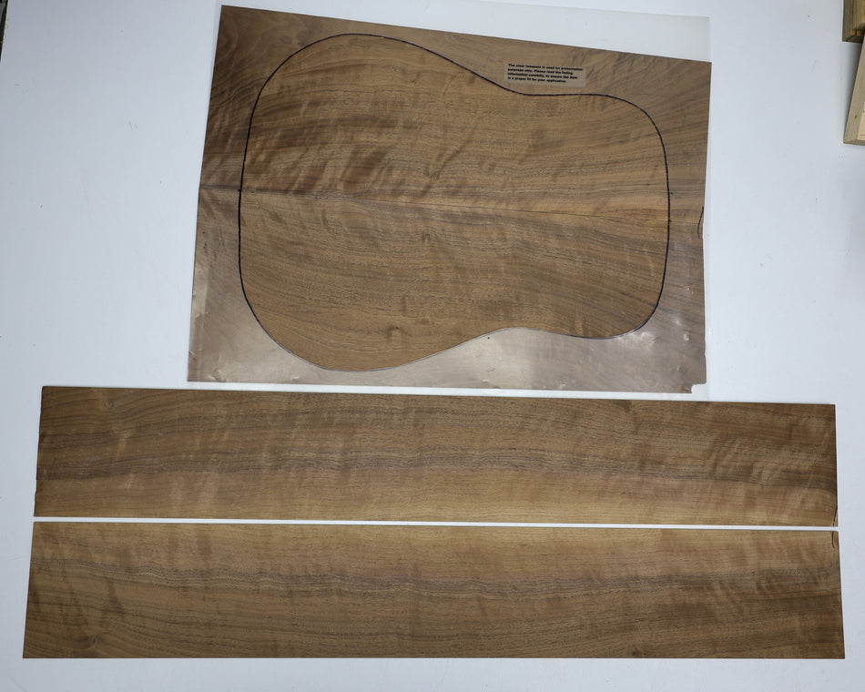 Back & Side set Walnut, Dreadnought (Figured) - Stock# 6-2431