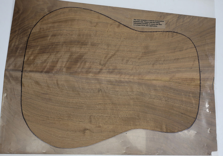 Back & Side set Walnut, Dreadnought (Figured) - Stock# 6-2431