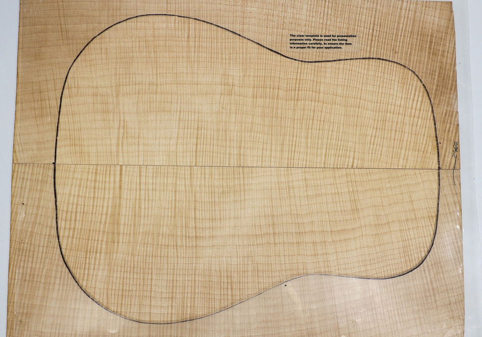 Back & Side set Maple Flame, Dreadnought (+HIGH FIGURE) - Stock# 6-2460