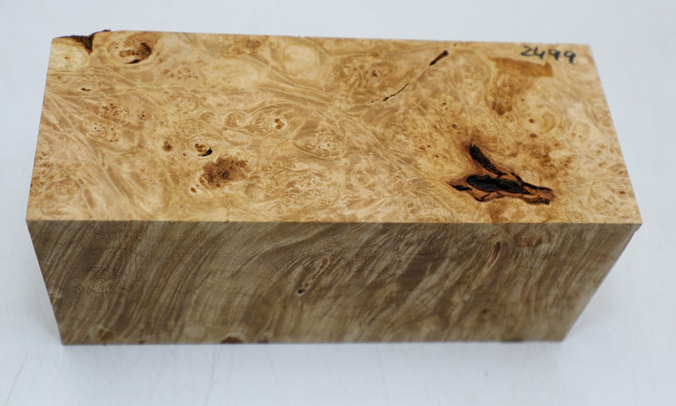 Maple Burl Spindle 3" x 7" long (HIGH FIGURE) - Stock# 6-1499