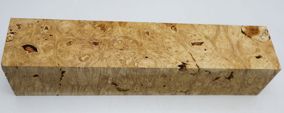 Maple Burl Spindle 3" x 14.5" long (HIGH FIGURE) - Stock# 6-2527