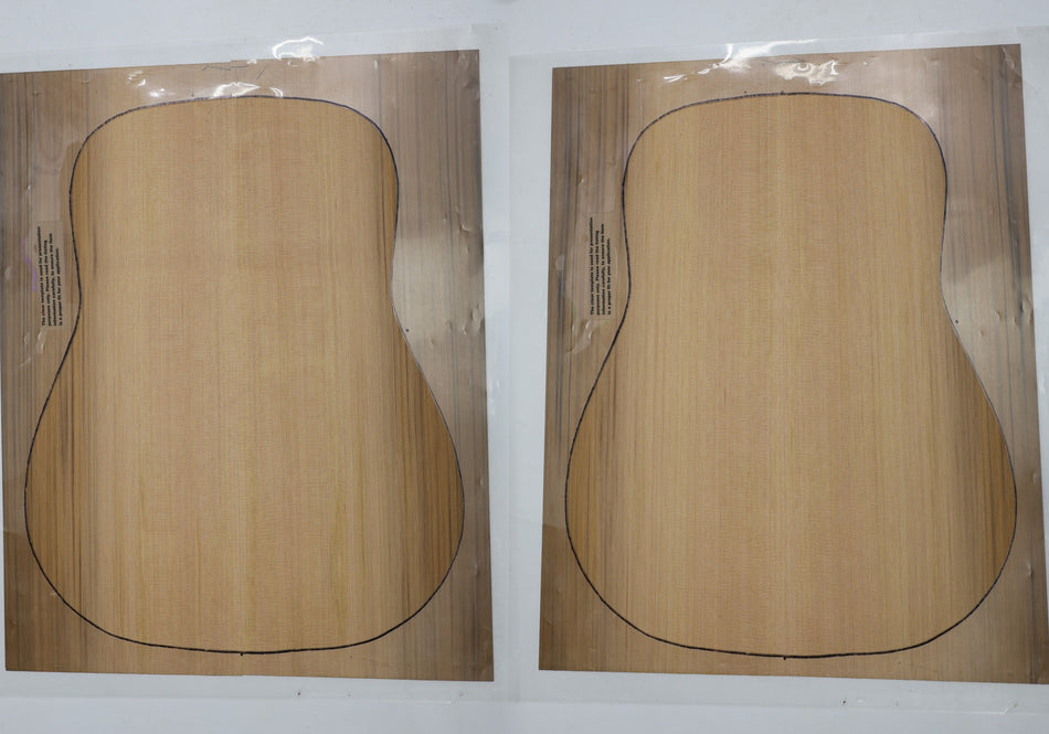 Red Cedar Dreadnought, 2 Guitar Sets 0.14" thick (+Factory) - Stock# 6-2582