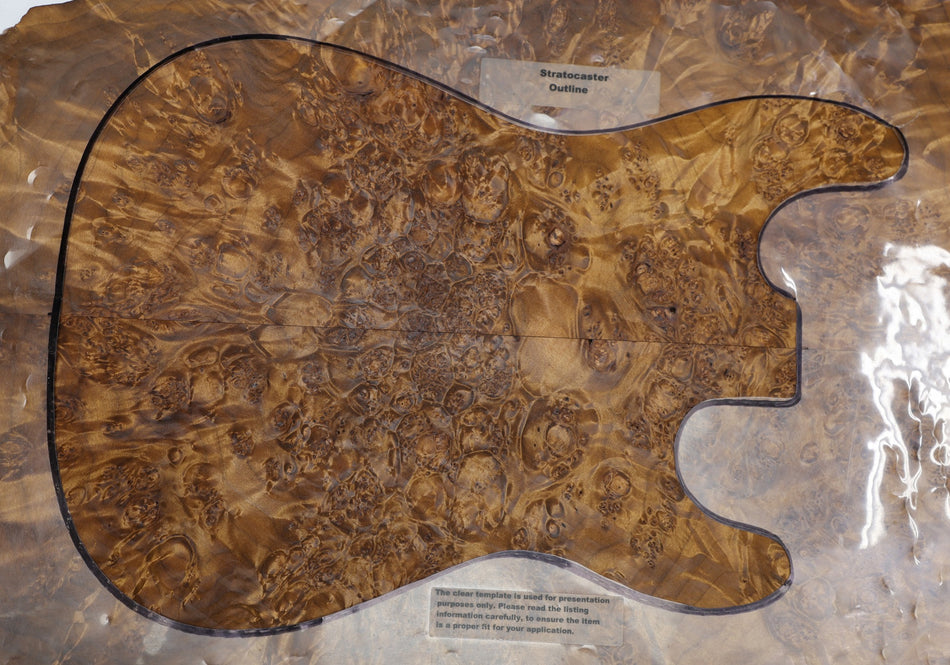 Torrefied Maple Burl Guitar set, 0.29" thick (+HIGH FIGURE +4★) - Stock# 6-2630