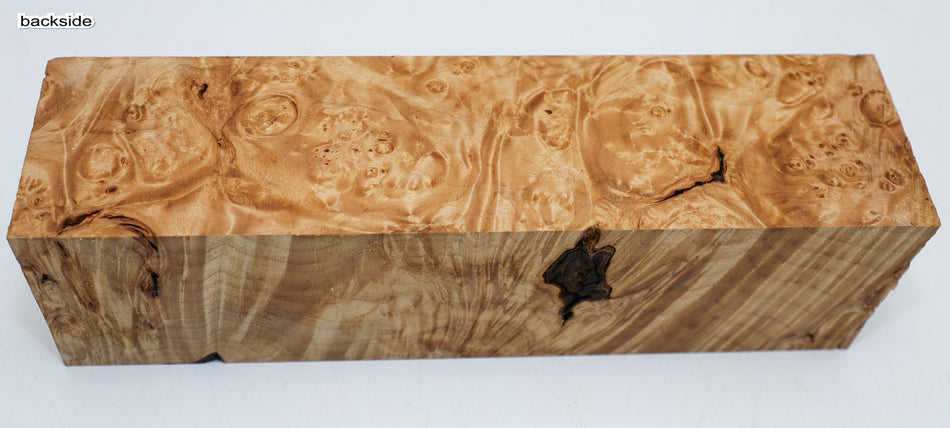 Maple Burl Spindle 3.2" x 12" long (HIGH FIGURE) - Stock# 6-2687