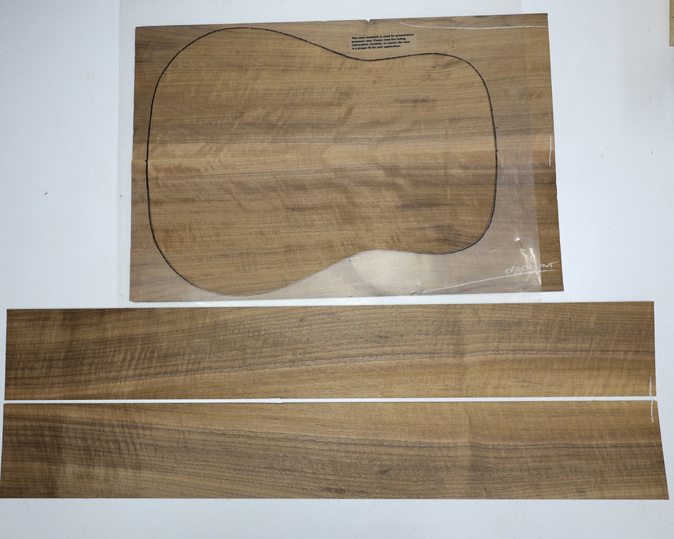 Back & Side set Walnut, Dreadnought (Figured) - Stock# 6-2706