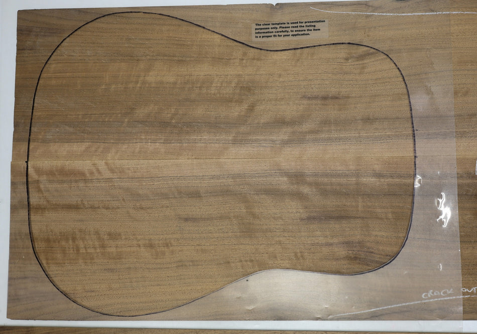 Back & Side set Walnut, Dreadnought (Figured) - Stock# 6-2706