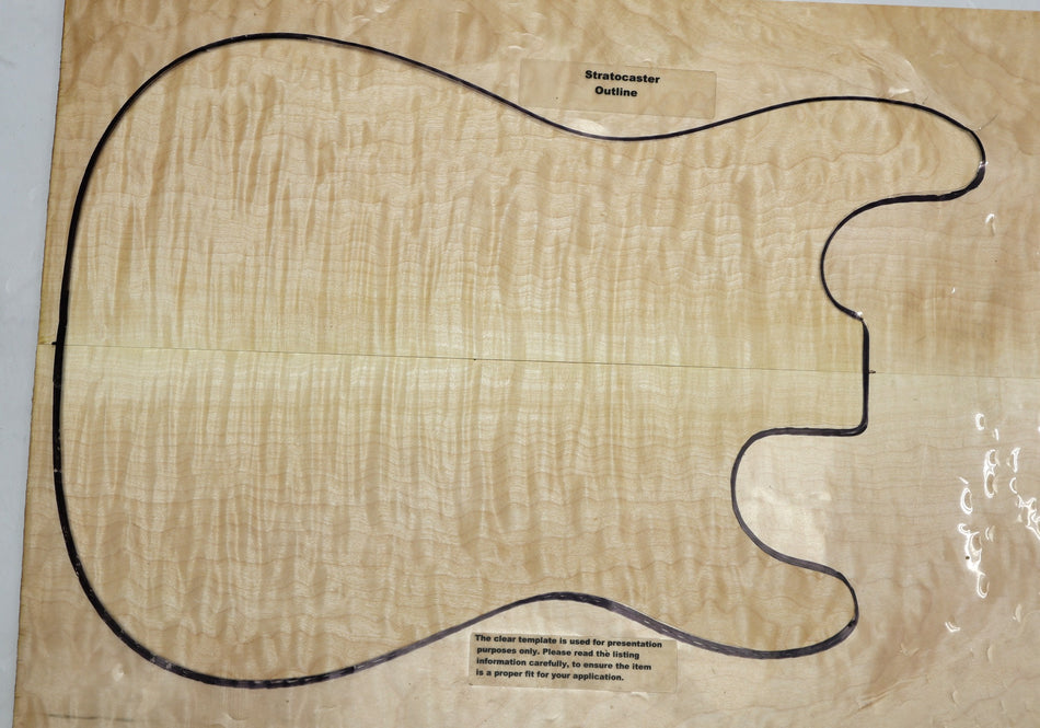 Maple Quilt Guitar set, 0.28" thick (HIGH FIGURE 4★) - Stock# 6-2708