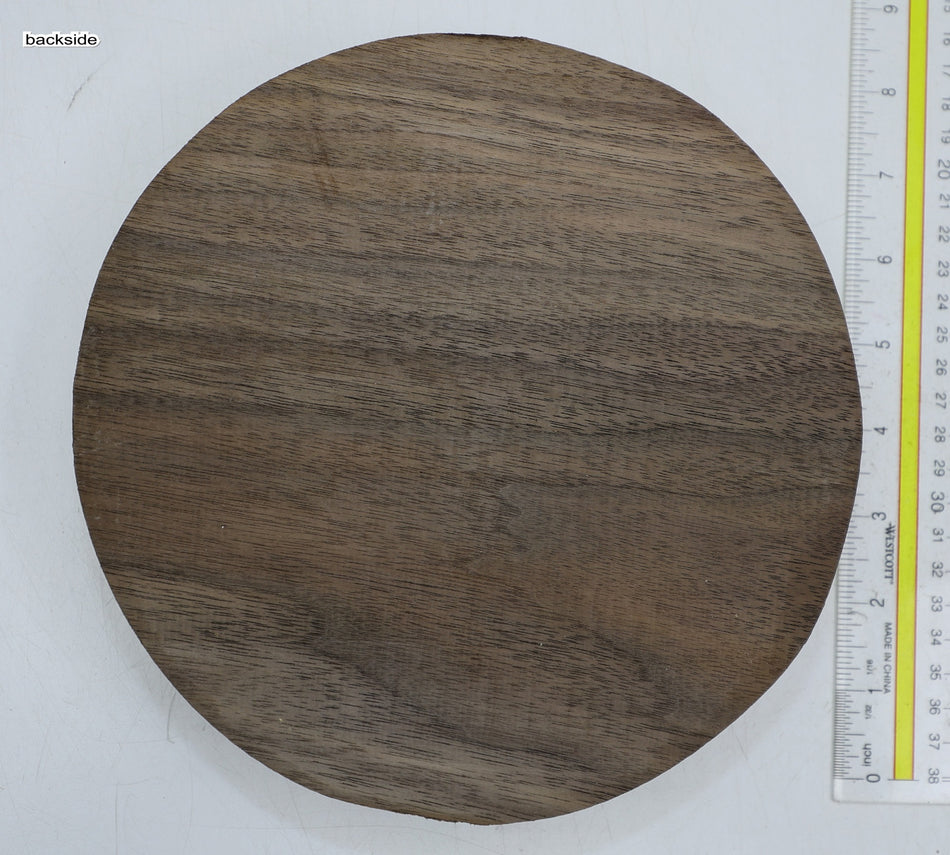 Walnut (Black) Round 8" diameter x 1.85" - Stock# 6-3019