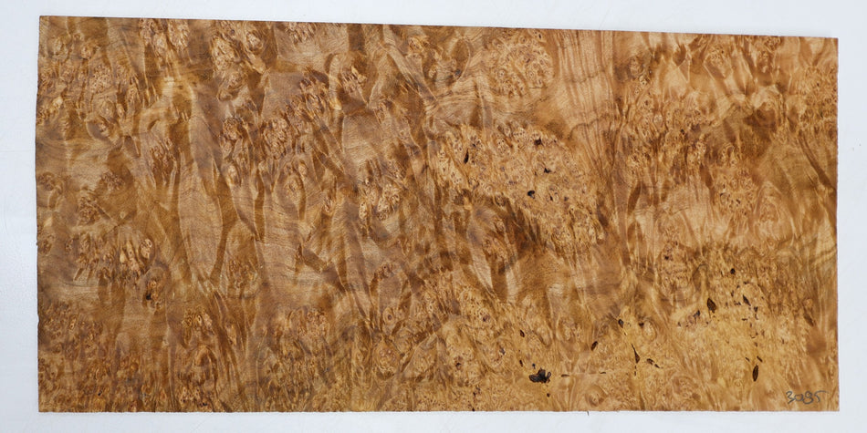 Maple Burl Block, 0.24" x 7" x 15" (+HIGH FIGURE) - Stock# 6-3085