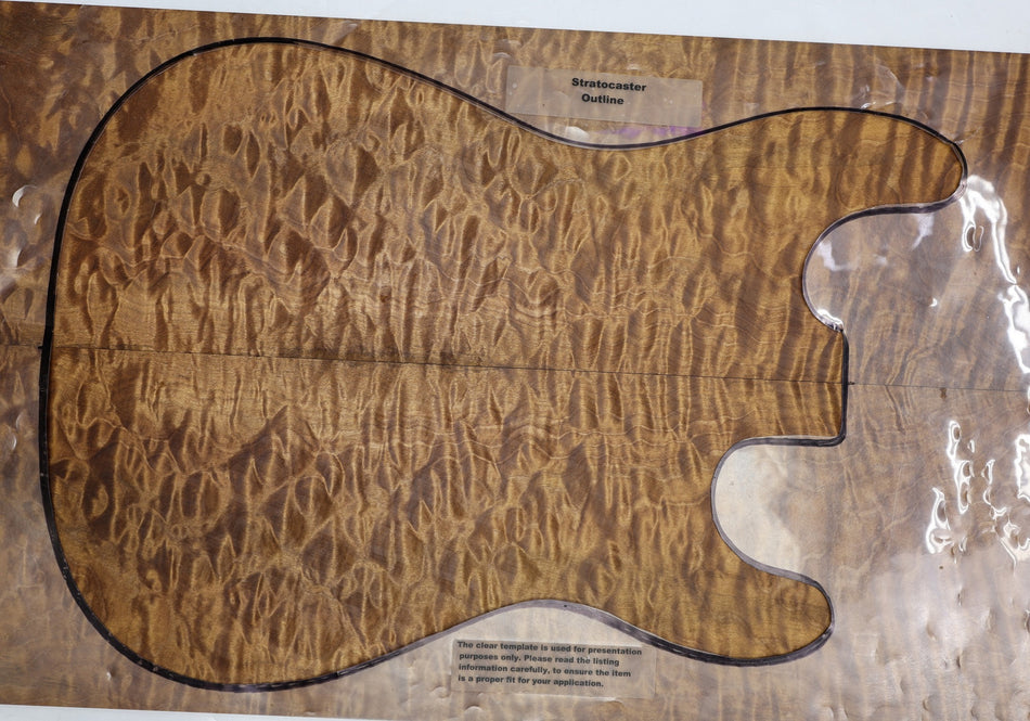 Torrefied Maple Quilt Guitar set, 0.29" thick (HIGH FIGURE 4★) - Stock# 6-3103