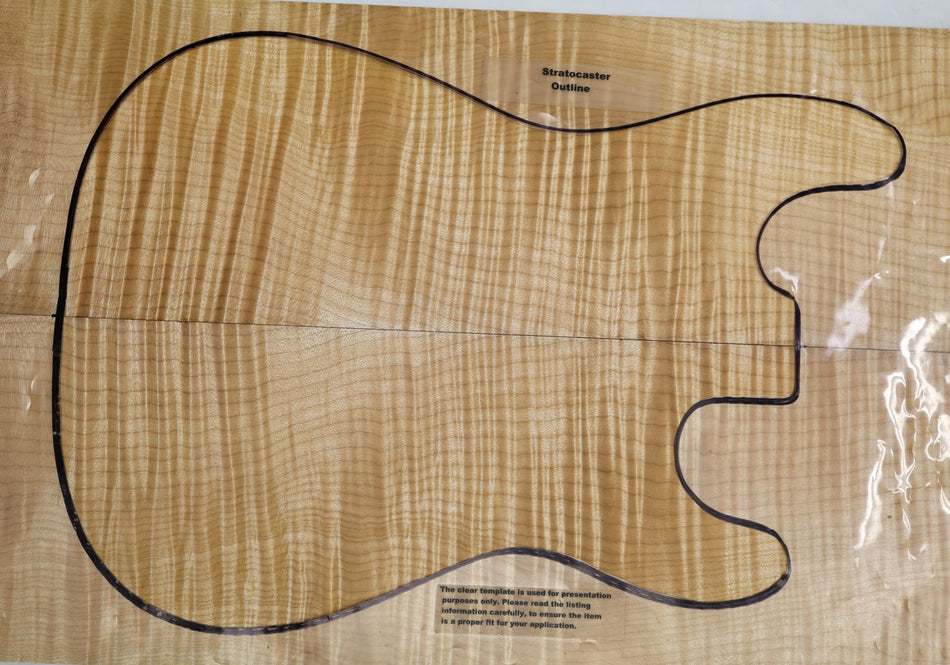 Maple Flame Guitar set, 0.28" thick (GREAT FIGURE +3★) - Stock# 6-3119