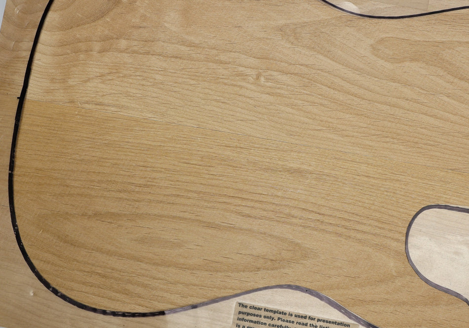 Alder body blank, unglued 2pc, 1.76" thick (+STANDARD) - Stock# 6-3123