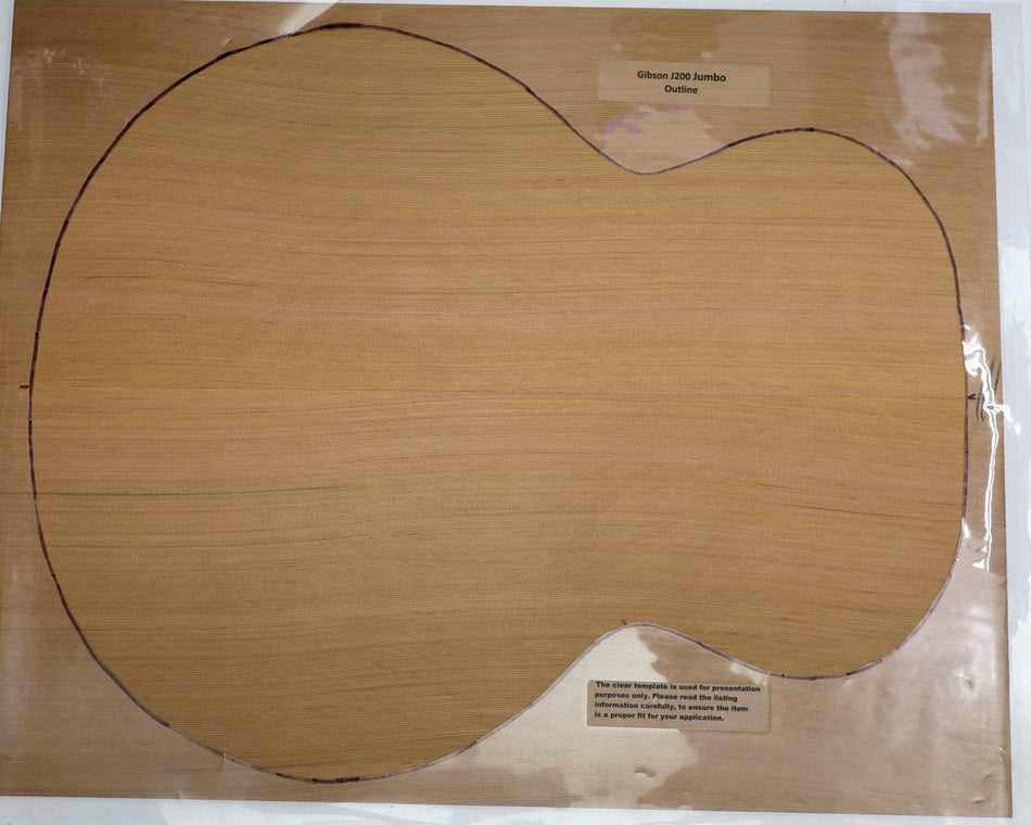 Red Cedar Jumbo Guitar Set, 0.33" thick - Stock# 6-3127