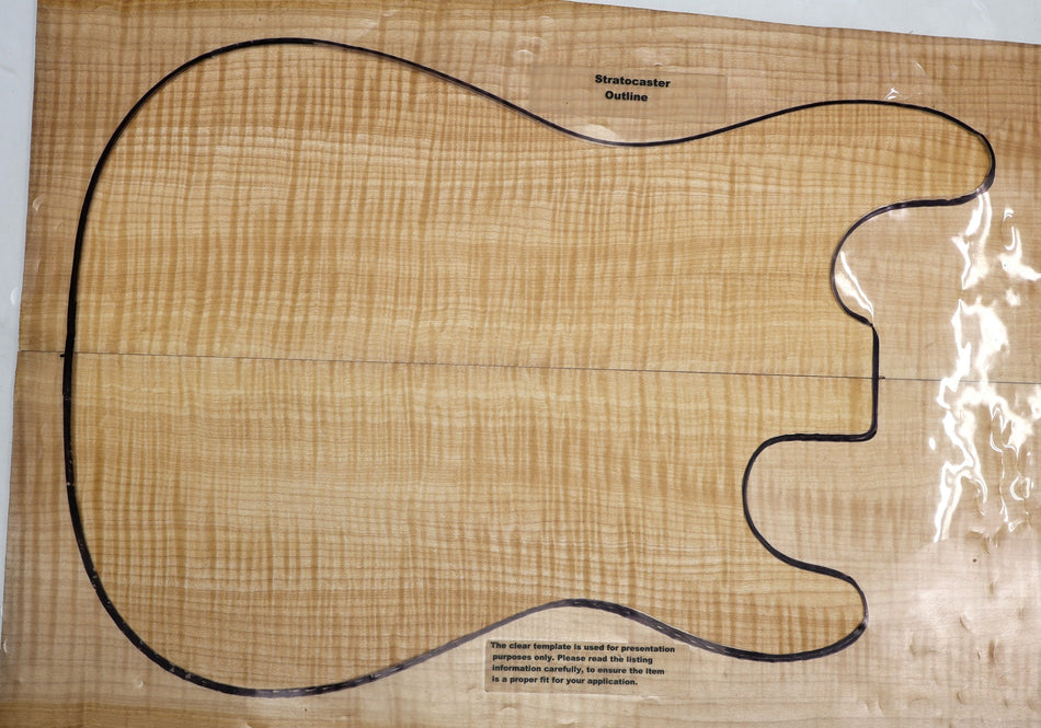 Maple Flame Guitar set, 0.17" thick (PREMIUM FIGURE) - Stock# 6-3150