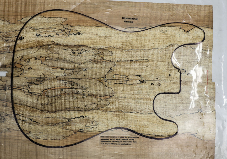 Spalted Maple Guitar set, 0.28" thick (HIGH FIGURE) - Stock# 6-3151