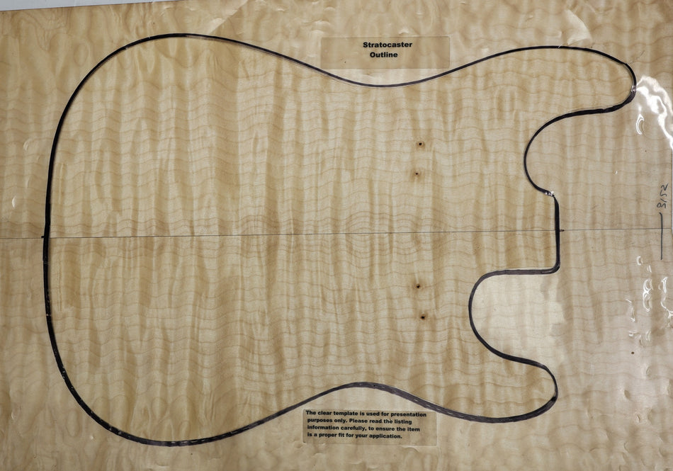 Maple Quilt Guitar set, 0.25" thick (GREAT FIGURED) - Stock# 6-3152