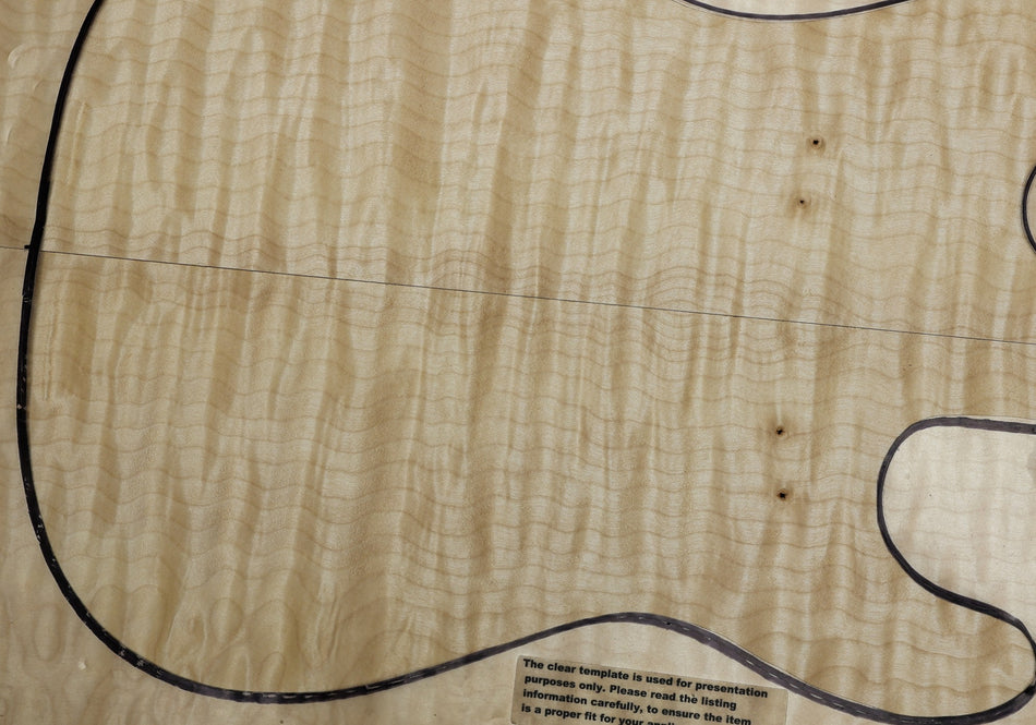 Maple Quilt Guitar set, 0.25" thick (GREAT FIGURED) - Stock# 6-3152