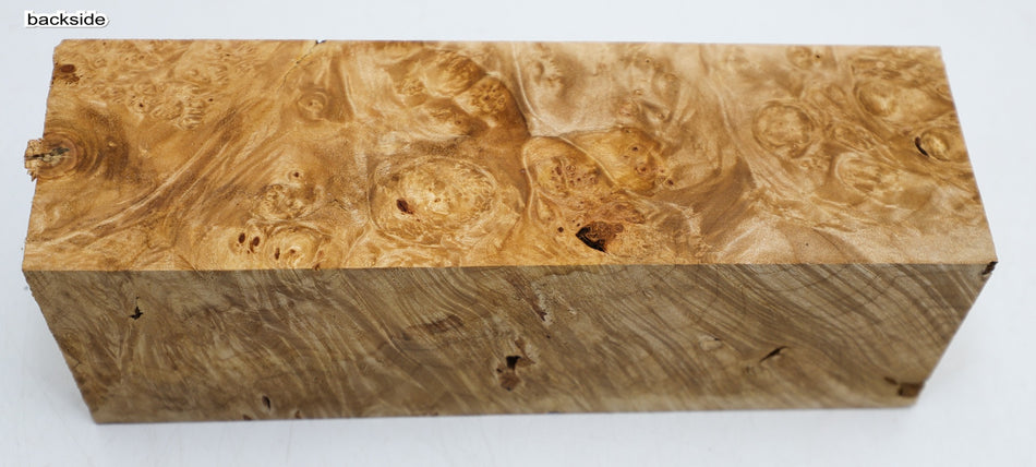 Maple Burl Spindle 3" x 9.7" long (HIGH FIGURE) - Stock# 6-3225