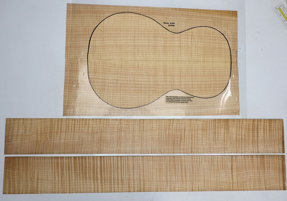 Back & Side set Maple Flame, Parlor 2.5mm (+HIGH FIGURE) - Stock# 6-3230