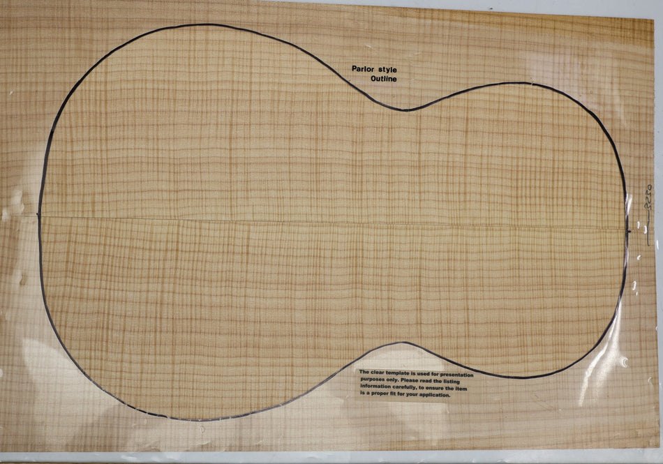 Back & Side set Maple Flame, Parlor 2.5mm (+HIGH FIGURE) - Stock# 6-3230
