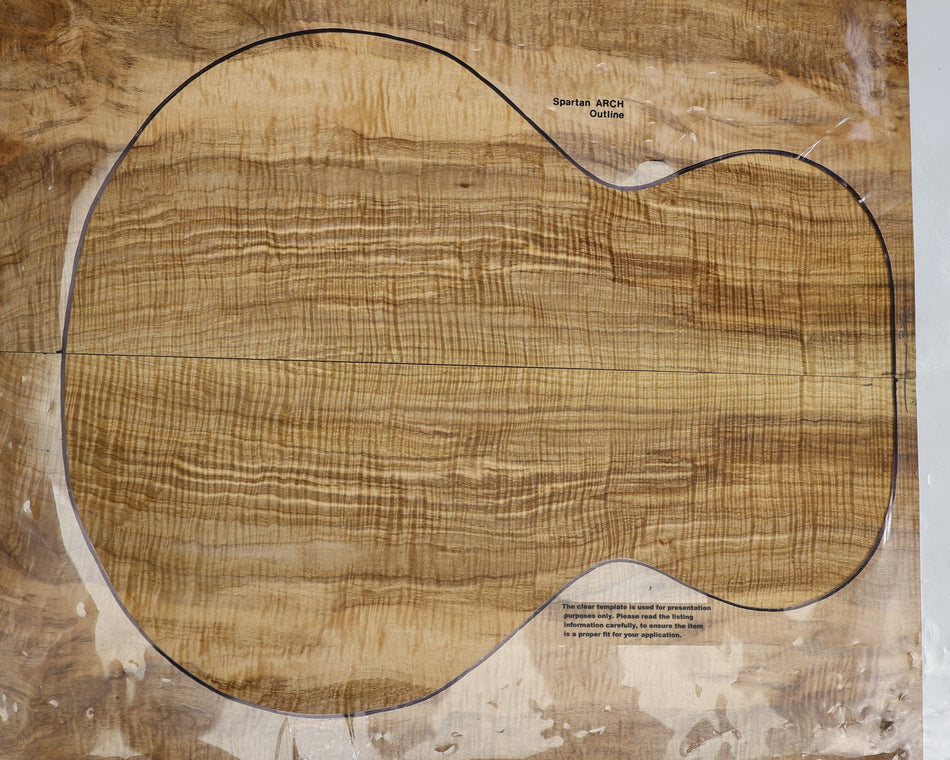 Maple Flame Jumbo Drop Top, 0.4" thick x 22" wide x 23 long (HIGH FIGURE) - Stock# 6-3242