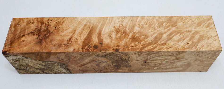 Maple Burl Block 2.9" x 2.9" x 13.5" (HIGH FIGURE) - Stock# 6-3262