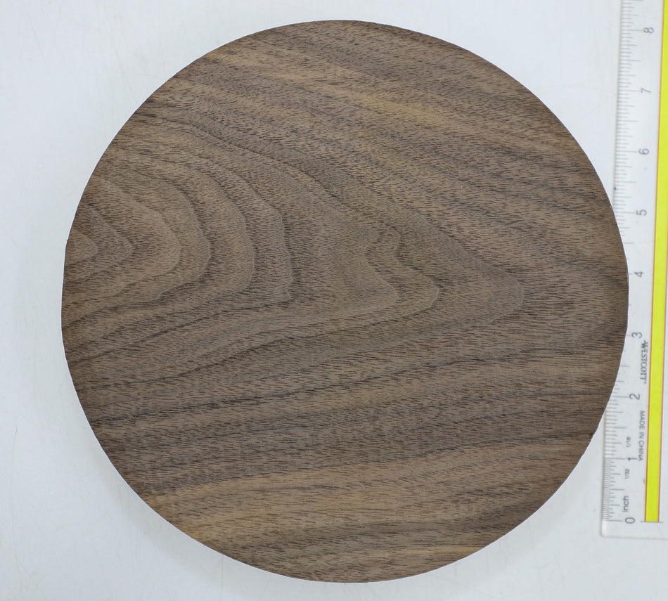 Walnut (Black) Round 8" diameter x 1.9" - Stock# 6-3320