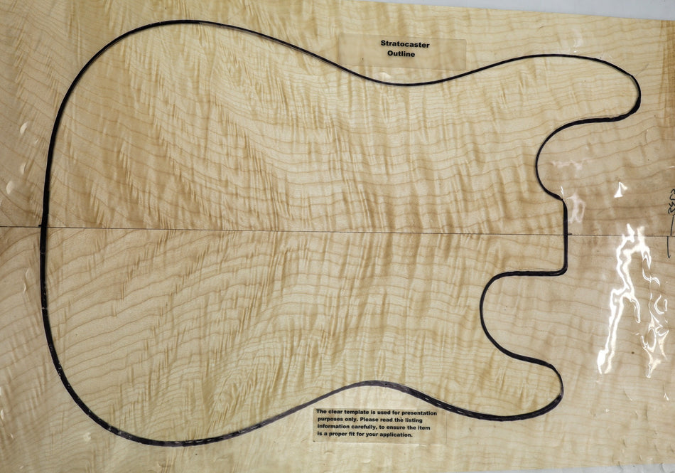 Maple Flame Guitar set, 0.28" thick (GREAT FIGURE +3★) - Stock# 6-3452