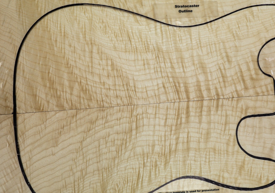 Maple Flame Guitar set, 0.28" thick (GREAT FIGURE +3★) - Stock# 6-3452