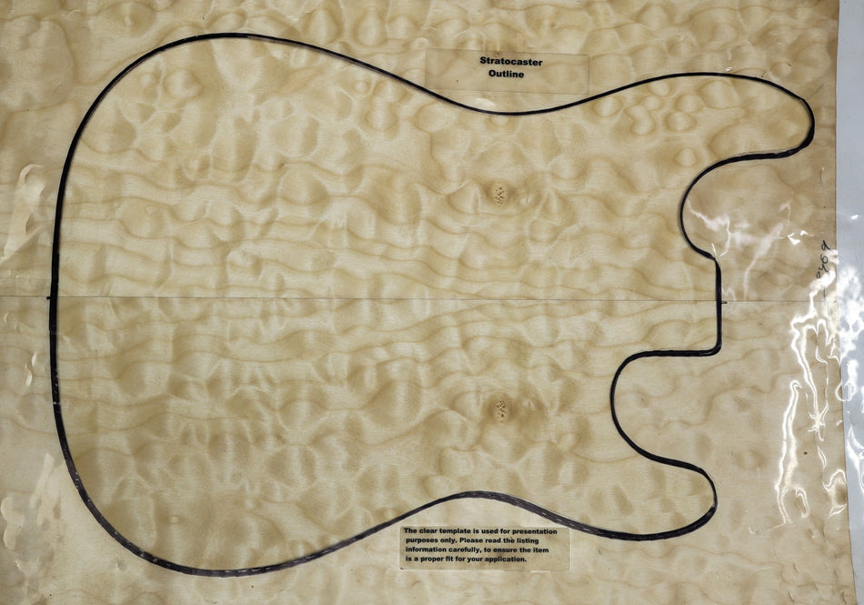 Maple Quilt Guitar set, 0.26" thick (GREAT FIGURE, 2nd) - Stock# 6-3469