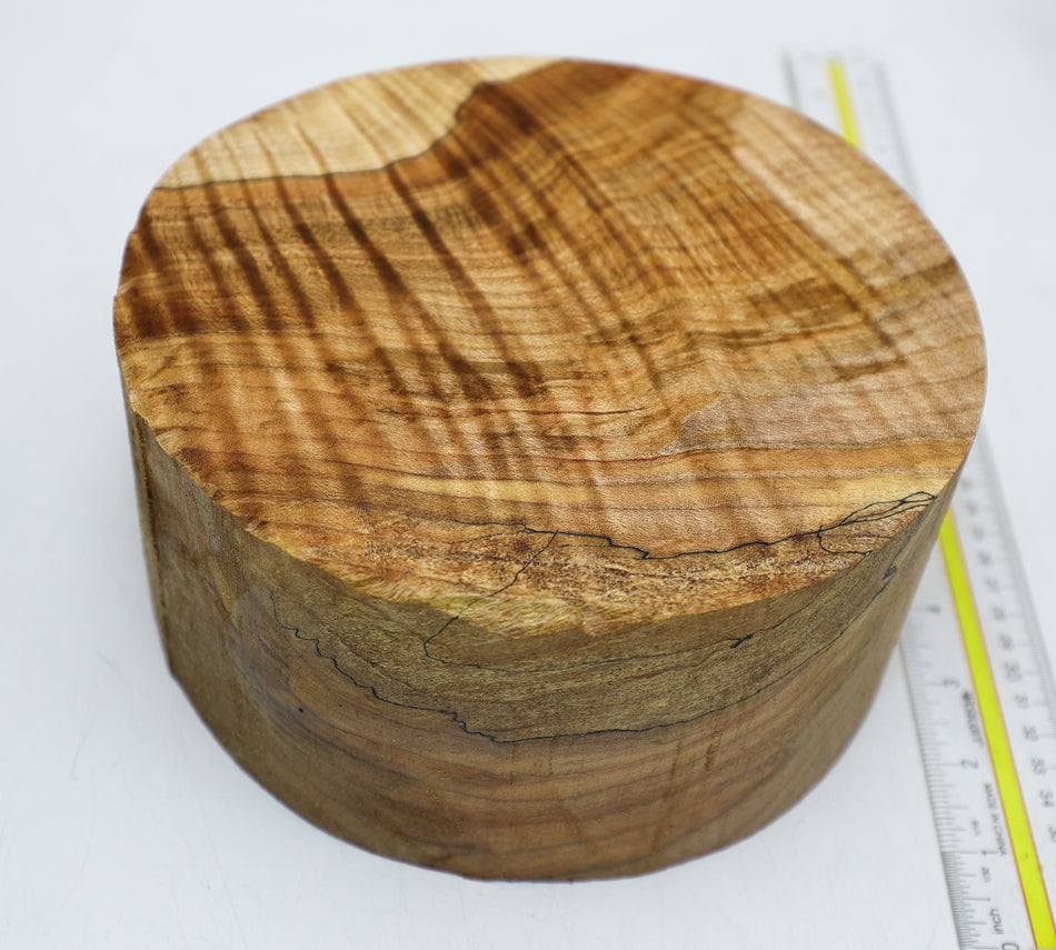 Maple Flame Round 8" diameter x 3.8" (HIGH FIGURE) - Stock# 6-3482
