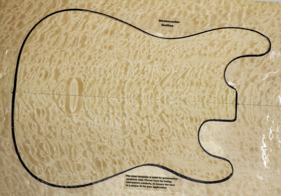 Maple Quilt Guitar set, 0.27" thick (HIGH FIGURE 4★) - Stock# 6-3585