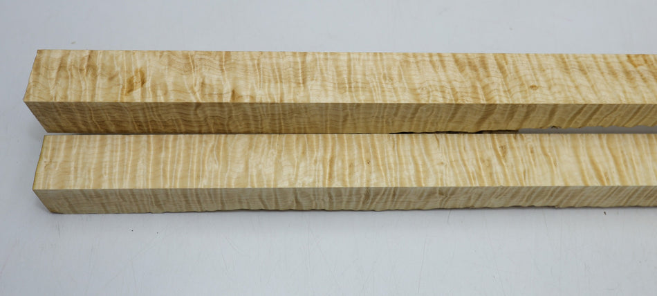Maple Spindles Squares, 2 pieces 1.5" x 24" (PREMIUM FIGURE) - Stock# 6-3514