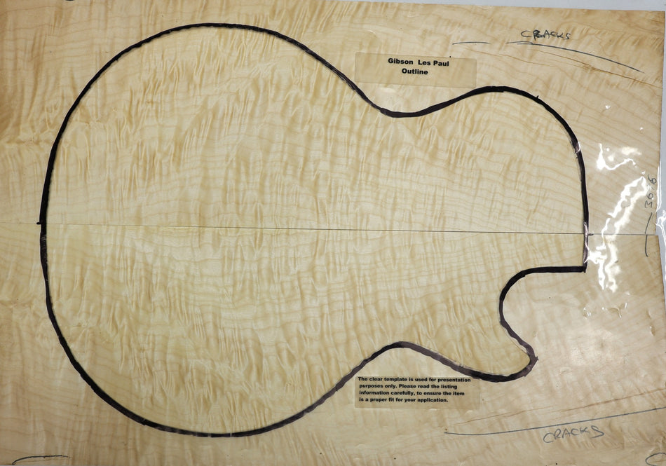 Maple Quilt Guitar set, 0.28" thick (+GREAT FIGURE) - Stock# 6-3696