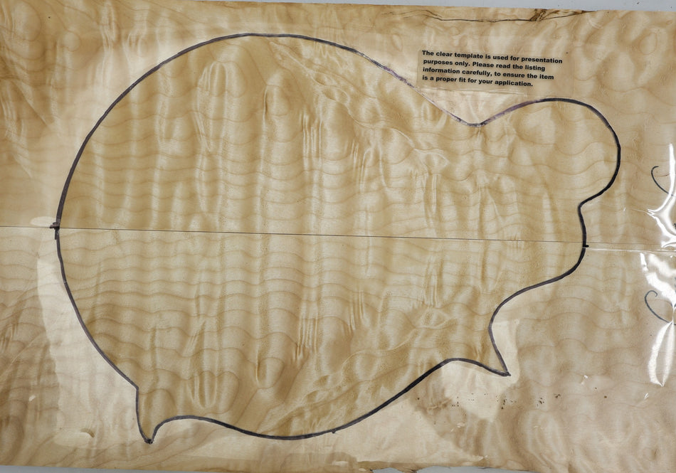 Maple Quilt Mandolin / Violin set, 0.98" thick (+GREAT FIGURE +3★) - Stock# 6-3728