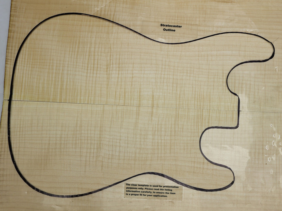 Maple Flame Guitar set, 0.22" thick (Great Figure) - Stock# 6-3731