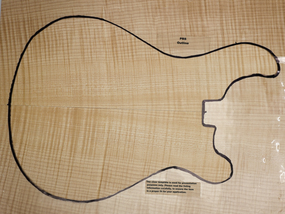 Maple Flame Archtop Guitar set, 0.88" thick (Great Figure) - Stock# 6-3795