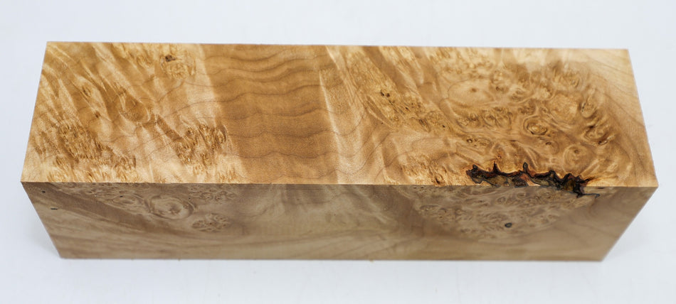 Maple Burl Spindle Square 2.75" x 10" long - Stock# 6-3803