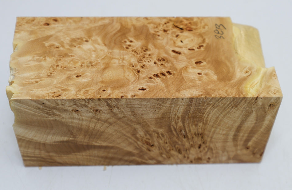 Maple Burl Spindle Square 2.7" x 6" long (GREAT FIGURE) - Stock# 6-3813