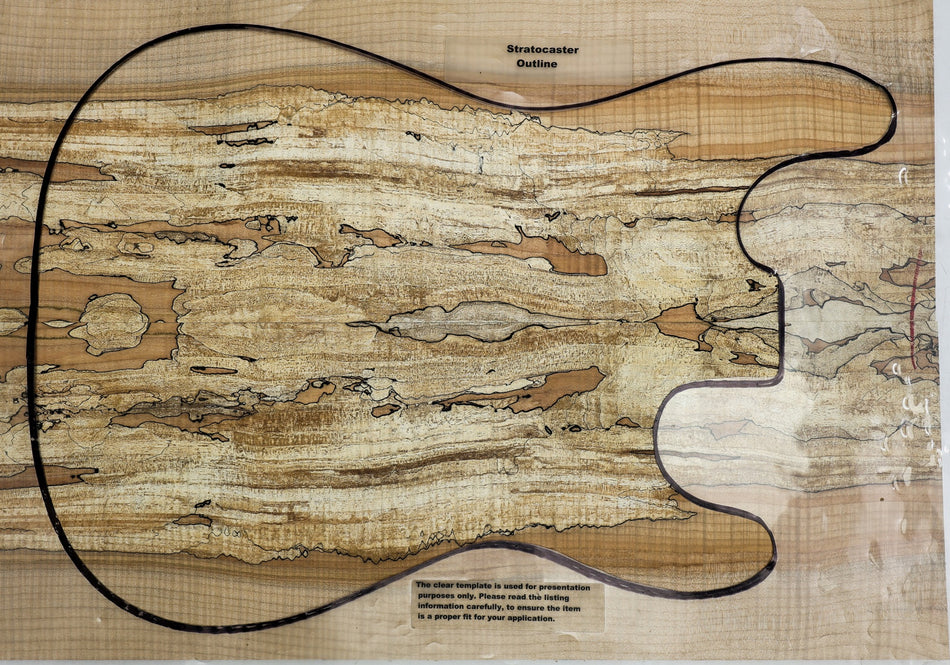 Spalted Maple Flame Guitar set, 0.32" thick (HIGH FIGURE) - Stock# 6-3819