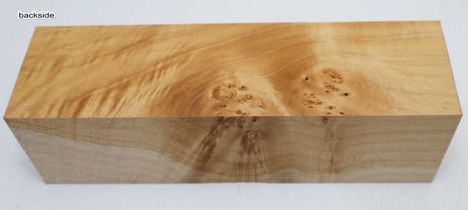 Maple Burl Spindle Square 2.75" x 9.5" long (GREAT FIGURE) - Stock# 6-3829