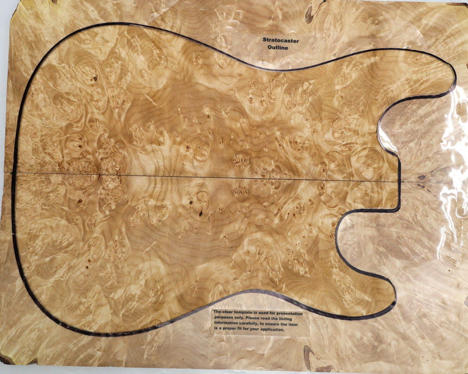 Maple Burl Guitar set, 0.69" thick (HIGH FIGURE 4★) - Stock# 6-3835