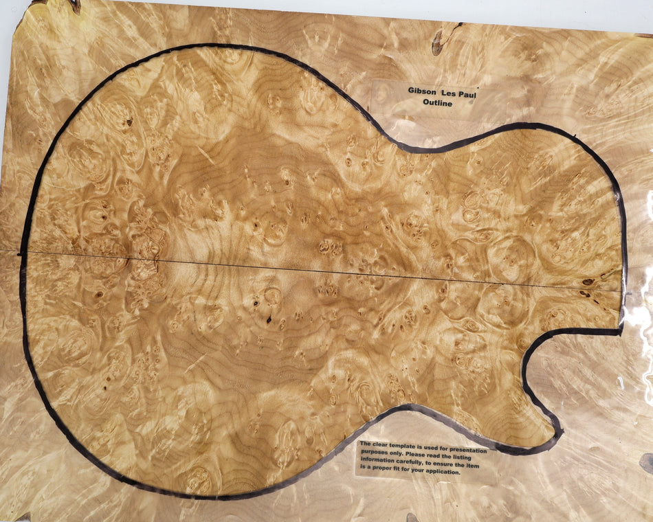 Maple Burl Guitar set, 0.69" thick (HIGH FIGURE 4★) - Stock# 6-3835