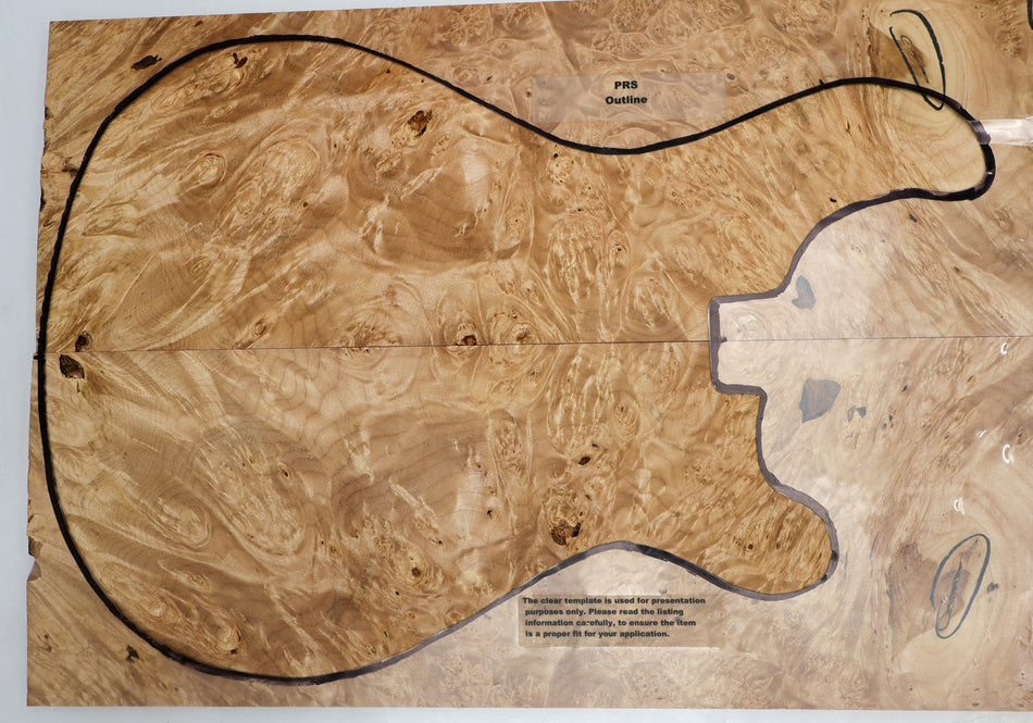 Maple Flame Guitar set, 0.6" thick (GREAT FIGURE) - Stock# 6-3857