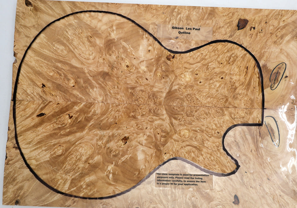 Maple Flame Guitar set, 0.6" thick (GREAT FIGURE) - Stock# 6-3857