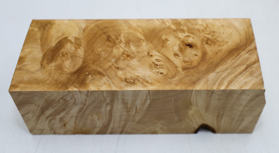 Maple Burl Spindle Square 2.7" x 7" long (GREAT FIGURE) - Stock# 6-3871