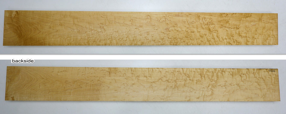 Rock Maple Birdseye Neck Blank 0.87" x 4.2 x 33.8" (GREAT FIGURE +3★) - Stock# 6-3888